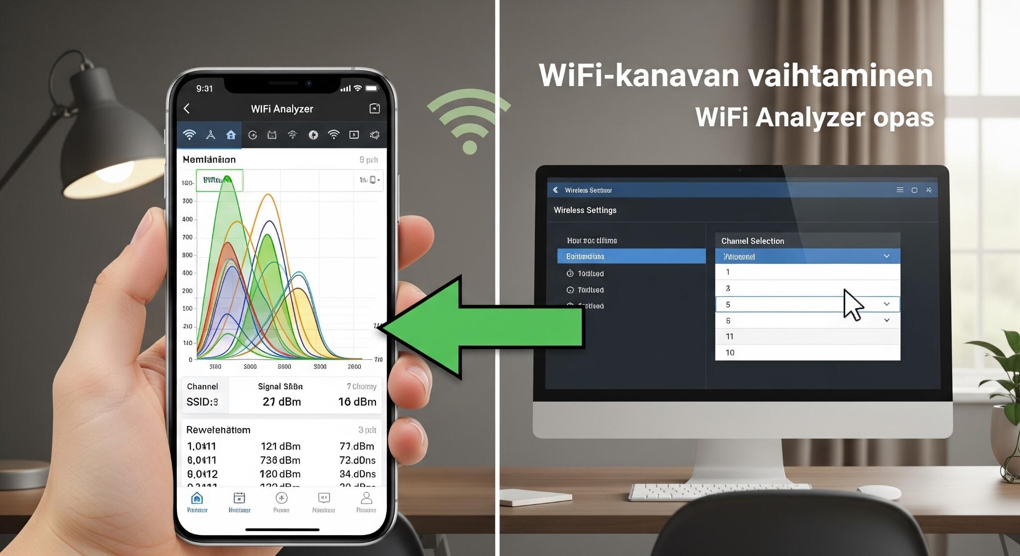 Kuinka vaihtaa WiFi-kanava – WiFi Analyzer opas
